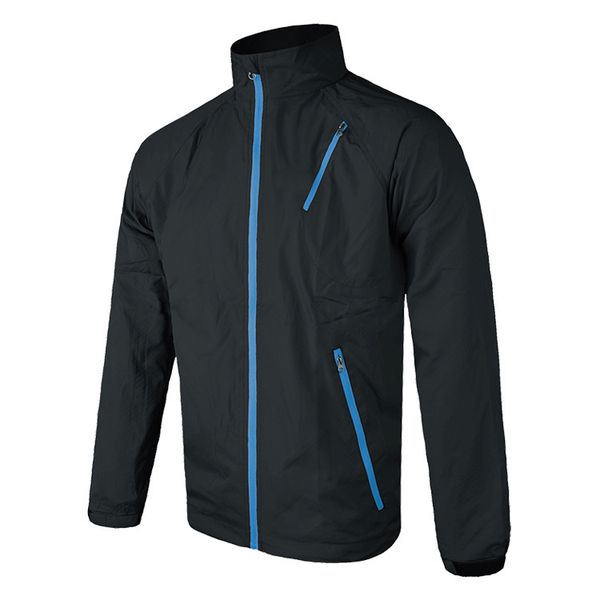wholesale-2016 new men's outdoor breathable quick dry running jacket, Black;red
