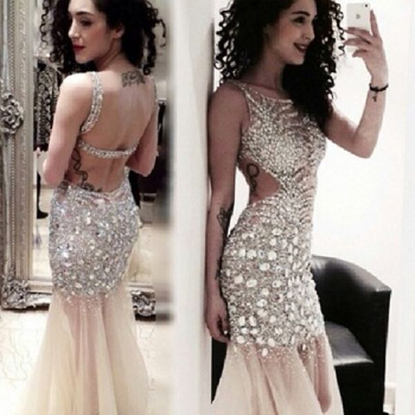 2019 Newest Crystal Prom Dress Mermaid Evening Gown Long Open Back Prom Dresses Sexy Evening Dress Vestidos De Gala Longo Custom Made
2019 Newest Crystal Prom Dress Mermaid Evening Gown Long Open Back Prom Dresses Sexy Evening Dress Vestidos De Gala Longo Custom Made