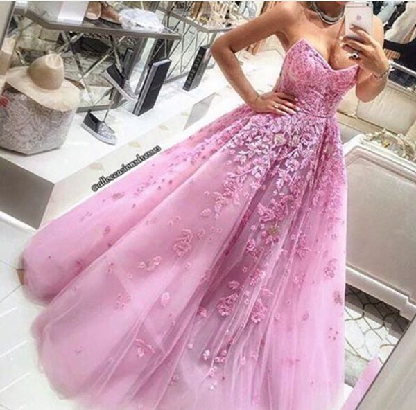 2021 a line sweetheart pink tulle chian fast shipping prom dresses lace applique party long party dresses, Black
2021 a line sweetheart pink tulle chian fast shipping prom dresses lace applique party long party dresses, Black