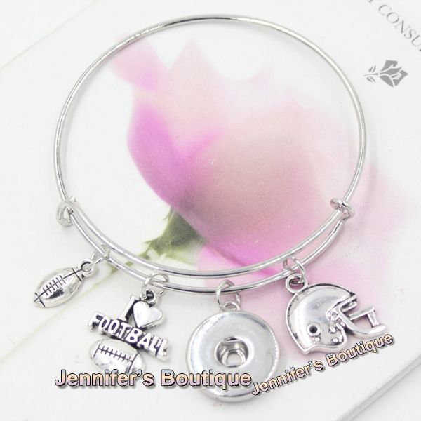 new fashion interchangeable snap jewelry sport i love football helmat charms expandable adjustable wire snap bangles bracelet gift, Golden;silver
new fashion interchangeable snap jewelry sport i love football helmat charms expandable adjustable wire snap bangles bracelet gift, Golden;silver