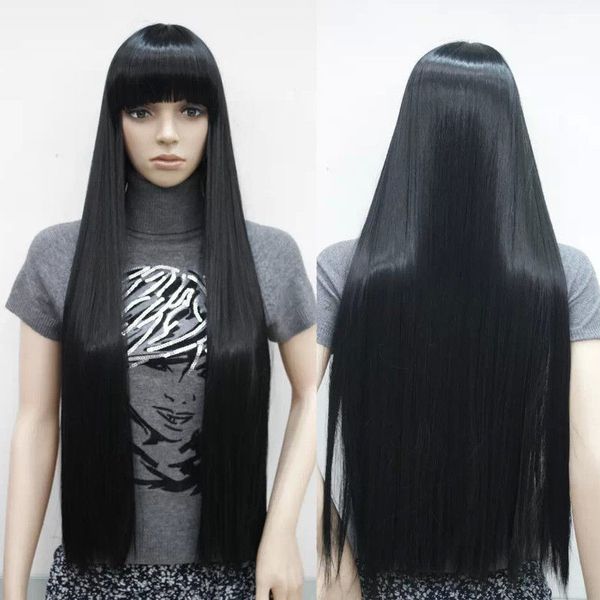 100% brand new fashion picture full lace wigs>>100cm fashion long wig black straight smooth hair costume neat bang full wigs 
100% brand new fashion picture full lace wigs>>100cm fashion long wig black straight smooth hair costume neat bang full wigs
