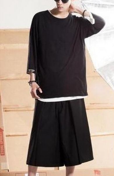 men's fashion the new trend of cultivate one's morality personality big yards across the horn 7 minutes of pants legs / custom, Black
men's fashion the new trend of cultivate one's morality personality big yards across the horn 7 minutes of pants legs / custom, Black