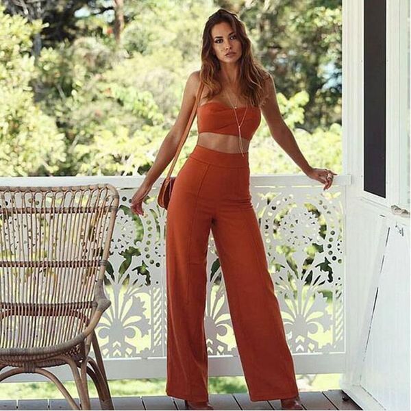 wholesale- 2017 orange winter women bandage bodysuit two 2 piece set strapless full pants lady evening party jumpsuit rompers, Black;white
wholesale- 2017 orange winter women bandage bodysuit two 2 piece set strapless full pants lady evening party jumpsuit rompers, Black;white