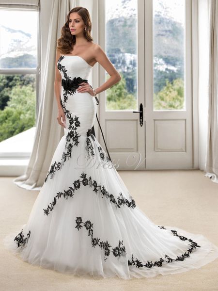 2019 Fashionable Plus Size Mermaid Wedding Dress Strapless Court Train White & Black Appliques Bridal Gowns Vestidos De Noiva free shipping
2019 Fashionable Plus Size Mermaid Wedding Dress Strapless Court Train White & Black Appliques Bridal Gowns Vestidos De Noiva free shipping