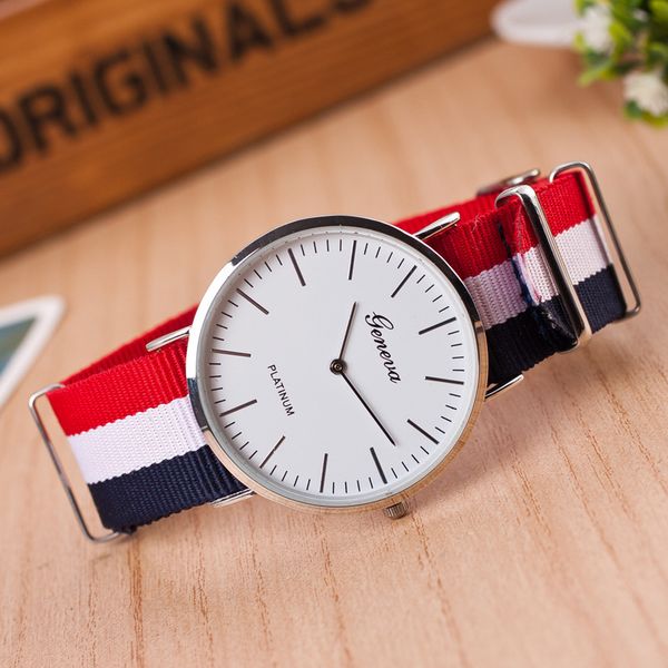 good quality famous brand watches fashion casual women nylon strap 40mm geneva watch relogio men's quartz couple gift c, Slivery;brown
good quality famous brand watches fashion casual women nylon strap 40mm geneva watch relogio men's quartz couple gift c, Slivery;brown