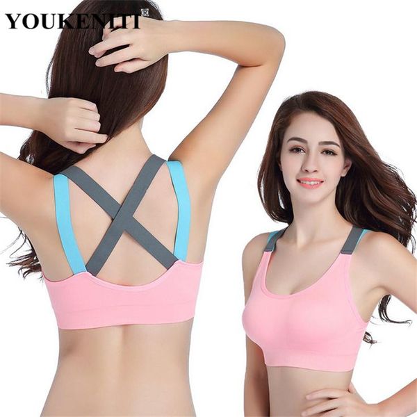 wholesale- youkeniti yoga bras push up shakeproof ladies cross back bra widen straps breathable wireseamless bra yoga bra, White;black
wholesale- youkeniti yoga bras push up shakeproof ladies cross back bra widen straps breathable wireseamless bra yoga bra, White;black