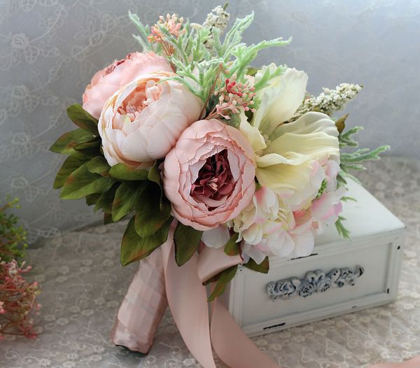 flowers and leaves artificial wedding bouquets for brides outside hybrid wedding bouquets bouquet de mariage