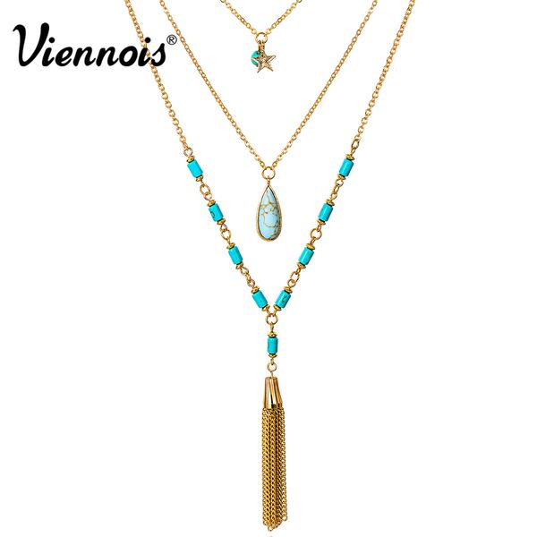 viennois bohemian long multi layered chain necklace for women light gold color tassel simulated turquoise y -shaped lariats christmas gift, Silver
viennois bohemian long multi layered chain necklace for women light gold color tassel simulated turquoise y -shaped lariats christmas gift, Silver