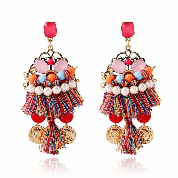 Long Colorful Thread Tassel Earrings For Women Bohemian Beads Earing Ethnic Gold Color Coins Drop Dangling Earring Indian Jewelry
Long Colorful Thread Tassel Earrings For Women Bohemian Beads Earing Ethnic Gold Color Coins Drop Dangling Earring Indian Jewelry
