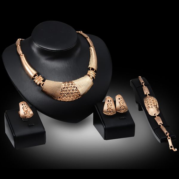 rings necklaces earrings bracelets jewelry sets fashion women 18k gold plated geometric wedding jewelry 4-piece set js032, Slivery;golden
rings necklaces earrings bracelets jewelry sets fashion women 18k gold plated geometric wedding jewelry 4-piece set js032, Slivery;golden