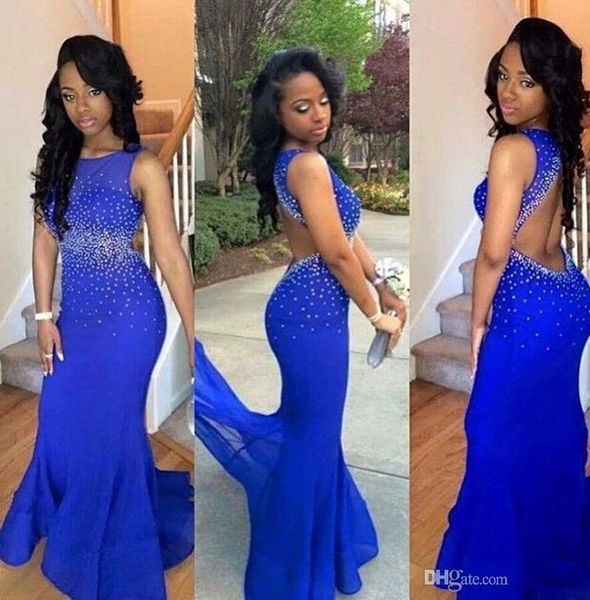 2016 gorgeous mermaid organza royal blue rhinestone evening dresses backless prom gowns vestidos de noche formal party gowns, Black;red
2016 gorgeous mermaid organza royal blue rhinestone evening dresses backless prom gowns vestidos de noche formal party gowns, Black;red