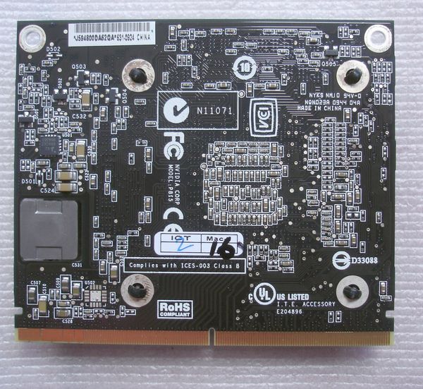 631-0924 video card mxm g96 gt120 256m for 2009 xserve or a1225 (a1279,emc2279,ddr3 1066mhz
631-0924 video card mxm g96 gt120 256m for 2009 xserve or a1225 (a1279,emc2279,ddr3 1066mhz