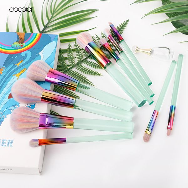 docolor new 10pcs makeup brushes set light green transparent handles with colorful bristle make up brushes super soft hair tools
docolor new 10pcs makeup brushes set light green transparent handles with colorful bristle make up brushes super soft hair tools