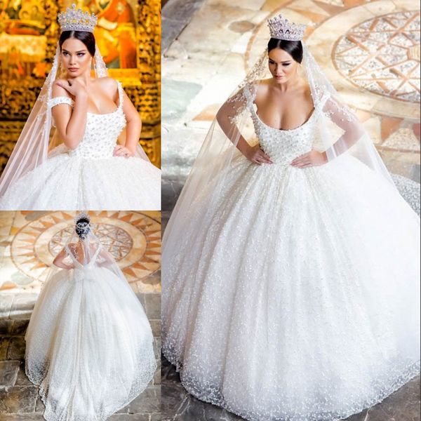 vintage pearls backless ball gown wedding dresses scoop neck puffy appliques bridal dress chapel tulle plus size princess wedding gowns, White
vintage pearls backless ball gown wedding dresses scoop neck puffy appliques bridal dress chapel tulle plus size princess wedding gowns, White