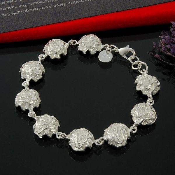 factory direct wholesale 925 sterling silver bracelet 9 roses fashion silver jewelry, Black
factory direct wholesale 925 sterling silver bracelet 9 roses fashion silver jewelry, Black