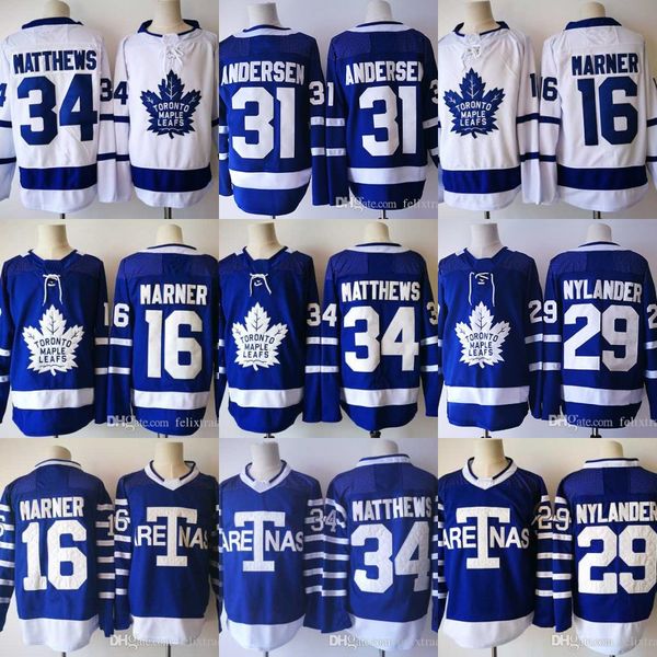 #34 Auston Matthews 16 Mitchell Marner 29 William Nylander 2017-2018 Toronto Maple Leafs Hockey Jerseys Andersen Toronto Arenas Jersey
#34 Auston Matthews 16 Mitchell Marner 29 William Nylander 2017-2018 Toronto Maple Leafs Hockey Jerseys Andersen Toronto Arenas Jersey