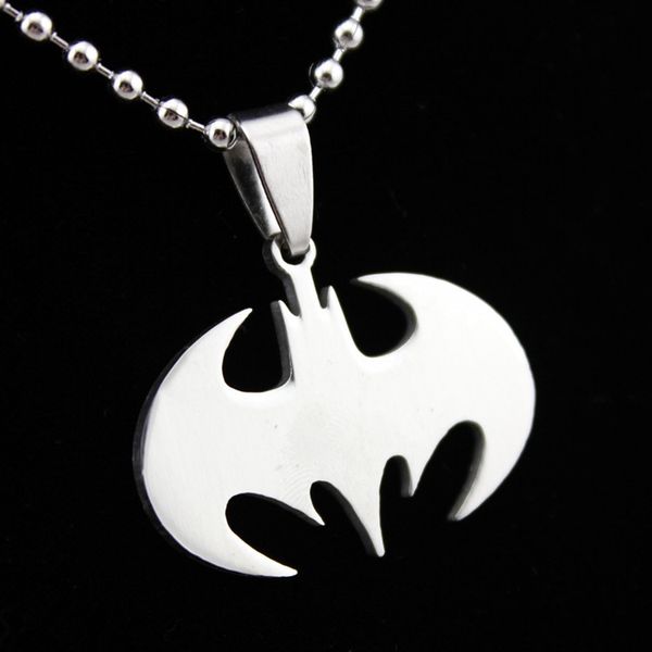 fashion jewelry slippy bat superhero movie batman sign stainless steel pendant with chain necklace for women men, Silver
fashion jewelry slippy bat superhero movie batman sign stainless steel pendant with chain necklace for women men, Silver