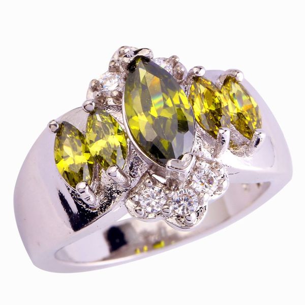 fashion jewelry olive green peridot gems 18k white gold plated silver ring size 7 8 9 10 women wholesale, Golden;silver
fashion jewelry olive green peridot gems 18k white gold plated silver ring size 7 8 9 10 women wholesale, Golden;silver