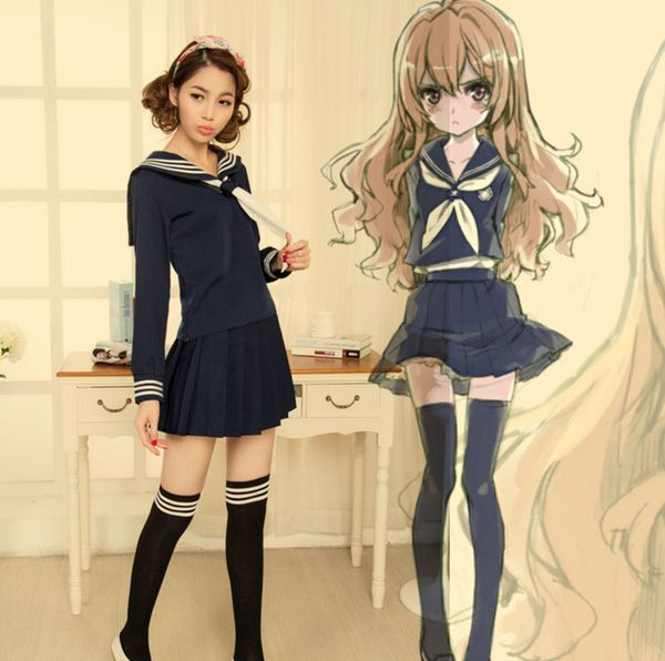 wholesale-anime tiger dragon toradora aisaka taiga salior cosplay costume halloween costumes for women school suit uniform, Black
wholesale-anime tiger dragon toradora aisaka taiga salior cosplay costume halloween costumes for women school suit uniform, Black