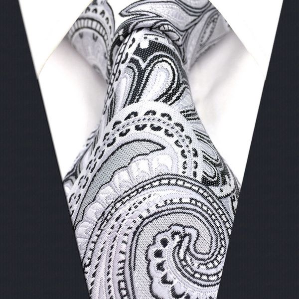 S7 Paisley Floral White Light Gray Grey Silver Black Extra Long Size Fashion Mens Necktie Tie 100% Silk
S7 Paisley Floral White Light Gray Grey Silver Black Extra Long Size Fashion Mens Necktie Tie 100% Silk