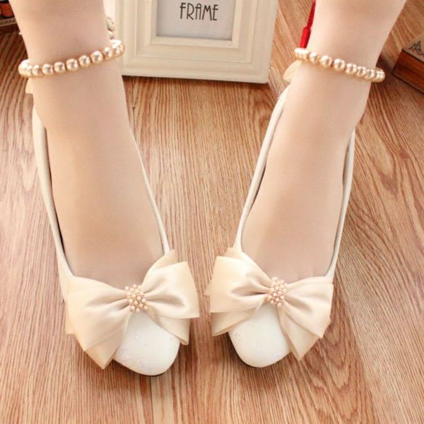 white with low heeled shoes pearl anklet bridesmaid champagne bow wedding dress ps, Black
white with low heeled shoes pearl anklet bridesmaid champagne bow wedding dress ps, Black