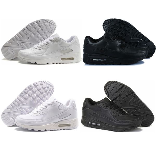 men women all black white cushion running shoes 90 athletic shoes leather net upper sports shoes sneakers
men women all black white cushion running shoes 90 athletic shoes leather net upper sports shoes sneakers