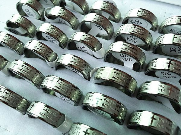 Brand New 50PCs English Jeremiah 29:11 Prayer Etching Polished Stainless Steel Men's Jewelry Wholesale Mixed Lots
Brand New 50PCs English Jeremiah 29:11 Prayer Etching Polished Stainless Steel Men's Jewelry Wholesale Mixed Lots