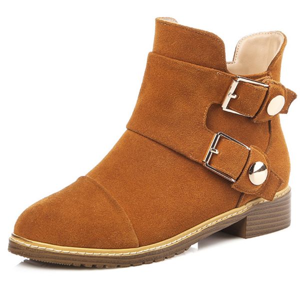 fashion autumn winter new arrive women boots zipper buckle yellow real leather ankle boots plus size 33-45, Black
fashion autumn winter new arrive women boots zipper buckle yellow real leather ankle boots plus size 33-45, Black