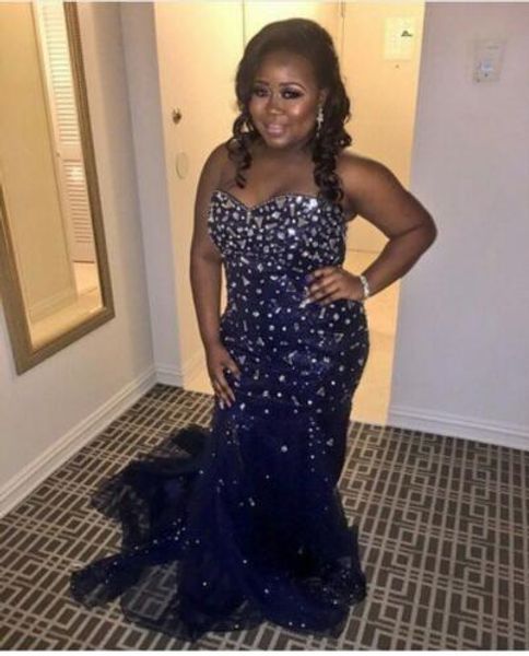 navy blue crystal mermaid evening dresses 2016 strapless rhinestone tulle sweep train tulle prom dresses long custom made party gowns, Black;red
navy blue crystal mermaid evening dresses 2016 strapless rhinestone tulle sweep train tulle prom dresses long custom made party gowns, Black;red