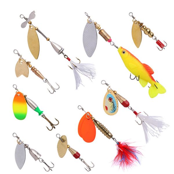 goture 9pcs /lot fishing lure set 3.5-12g metal spinning spoon spinnerbait spinner bait swimbait with lure box
goture 9pcs /lot fishing lure set 3.5-12g metal spinning spoon spinnerbait spinner bait swimbait with lure box