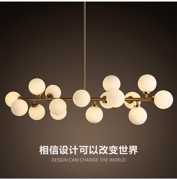 North Europe Led Creative Modo Dna Pendant Light 16/18 Globes Glass Lampshade Chandelier Led Lighting Fixture