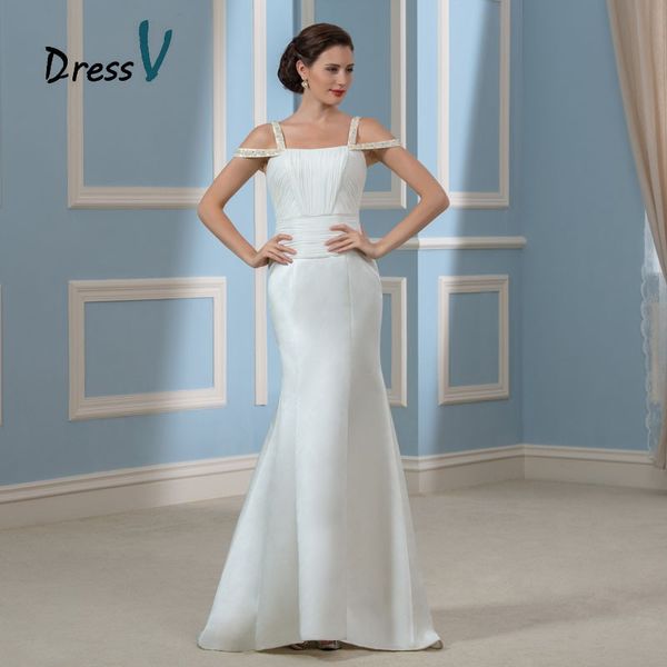 Luxury 2019 Modest Beaded Spaghetti Straps Satin Mermaid Wedding Dress Bridal Gowns Plus Size Bride Dress Vestidos De Novia Custom Made
Luxury 2019 Modest Beaded Spaghetti Straps Satin Mermaid Wedding Dress Bridal Gowns Plus Size Bride Dress Vestidos De Novia Custom Made
