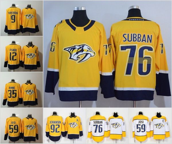 2018 Nashville Predators Jersey 9 Filip Forsberg 12 Mike Fisher 35 Pekka Rinne 59 Roman Josi 76 PK Subban 92 Ryan Johansen Yellow Ice Hock
2018 Nashville Predators Jersey 9 Filip Forsberg 12 Mike Fisher 35 Pekka Rinne 59 Roman Josi 76 PK Subban 92 Ryan Johansen Yellow Ice Hock