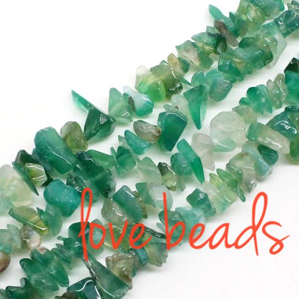 

5mm-8mm orm natural green agate irregular gravel stone loose beads for wholesale diy bracelet strand 80cm(f00337) wholesale, Black