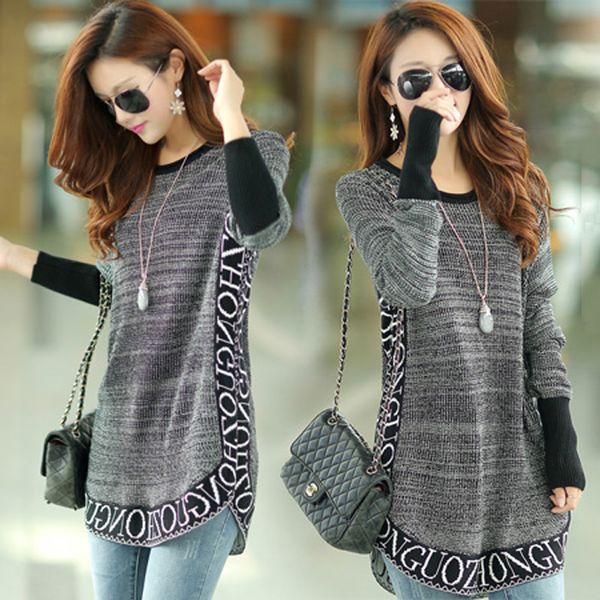 wholesale- 3xl plus size sweater women spring autumn winter 2017 bermuda feminina gray fashion loose letters sweater knit female a1448, White;black
wholesale- 3xl plus size sweater women spring autumn winter 2017 bermuda feminina gray fashion loose letters sweater knit female a1448, White;black