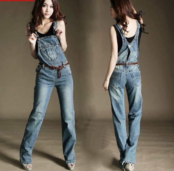 wholesale- promotion women's overalls jeans pants fashion lady denim jumpsuits rompers big size trousers, Blue
wholesale- promotion women's overalls jeans pants fashion lady denim jumpsuits rompers big size trousers, Blue