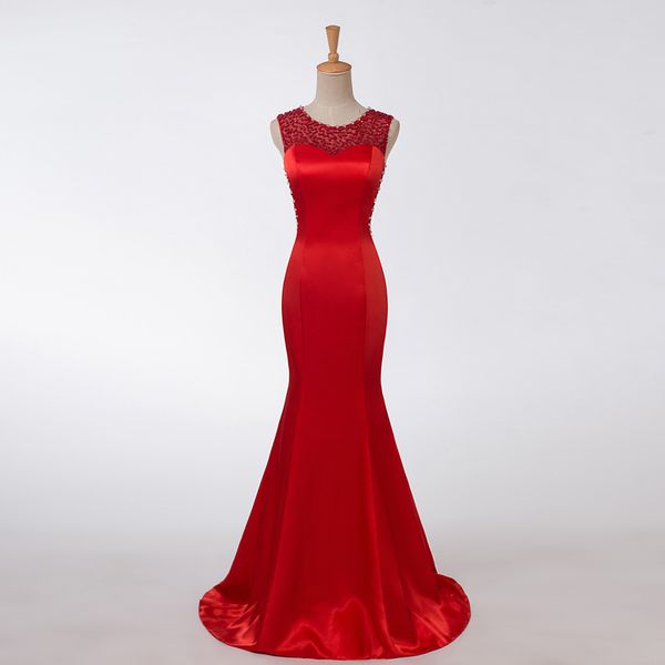 beaded satin mermaid evening dress 2018 elegant long evening gowns sweep train formal dresses real p, Black;red
beaded satin mermaid evening dress 2018 elegant long evening gowns sweep train formal dresses real p, Black;red