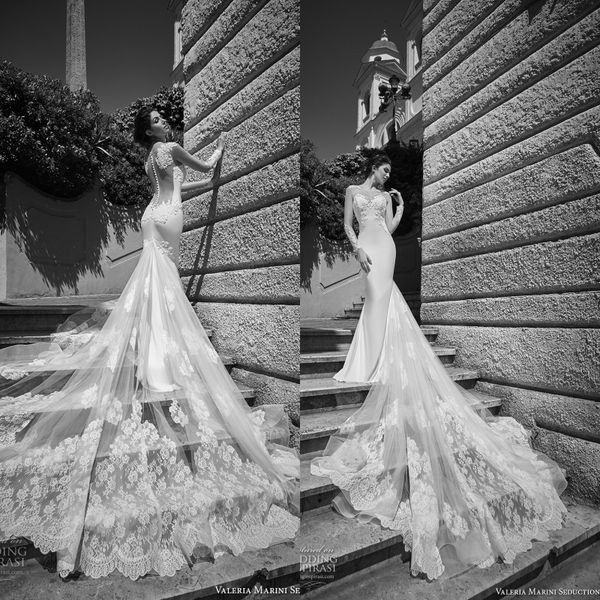 2018 новые потрясающие свадебные платья с длинными рукавами русалка с длинным шлейфом аппликация на пуговицах пляжные свадебные платья, White
2018 новые потрясающие свадебные платья с длинными рукавами русалка с длинным шлейфом аппликация на пуговицах пляжные свадебные платья, White