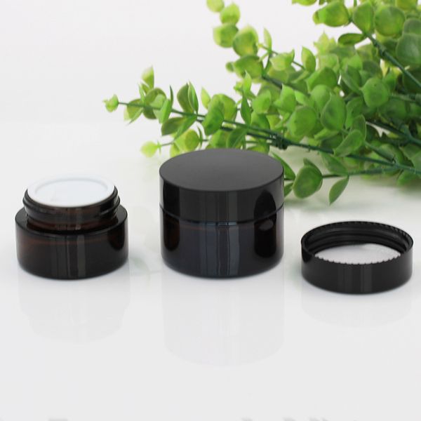 Оптовая 15G 30G Amber Glass Cream Jar, Dark Cosmetic Контейнер, Косметические Jar с прокладкой и черными крышками для макияжа
Оптовая 15G 30G Amber Glass Cream Jar, Dark Cosmetic Контейнер, Косметические Jar с прокладкой и черными крышками для макияжа