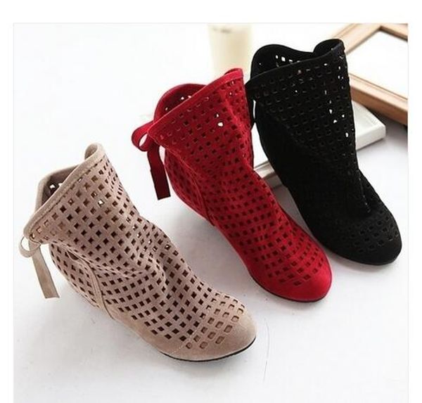 2017 fashion korean shoes beautiful women's summer boots flat low hidden wedges cutout ankle boots casual shoes, Black
2017 fashion korean shoes beautiful women's summer boots flat low hidden wedges cutout ankle boots casual shoes, Black