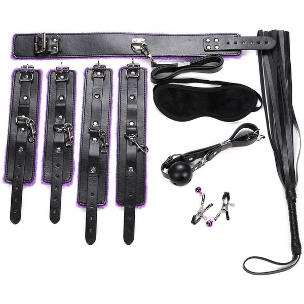 handcuff couples 7 pcs /set fetish kit bondage gag for ,nipple foot new eye ball toys whip collar clamps mask mqejh
handcuff couples 7 pcs /set fetish kit bondage gag for ,nipple foot new eye ball toys whip collar clamps mask mqejh
