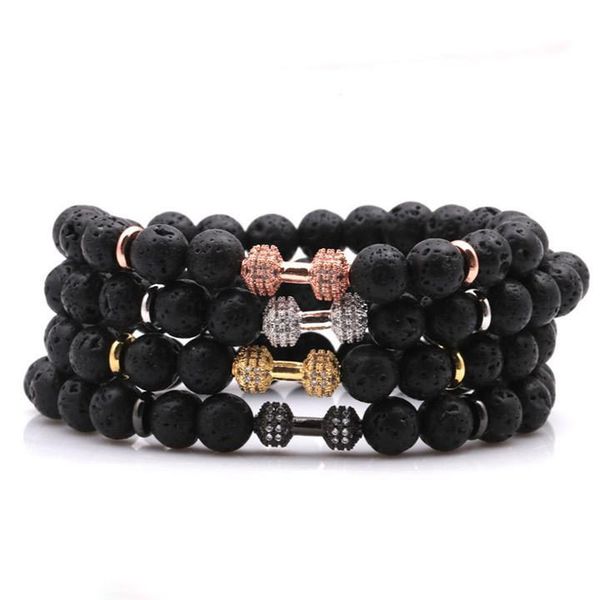 new natural stone 8mm lava-rock beads bracelets dumbbell charm diffuser anti-fatigue lava stone bracelet yoga fine jewelry, Black
new natural stone 8mm lava-rock beads bracelets dumbbell charm diffuser anti-fatigue lava stone bracelet yoga fine jewelry, Black
