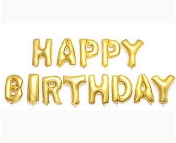 multi цвета 1 компл. (13 шт.) 16 дюймов золото синий розовый письмо алюминиевой фольги шары гелий баллон надувные день рождения украшения пр