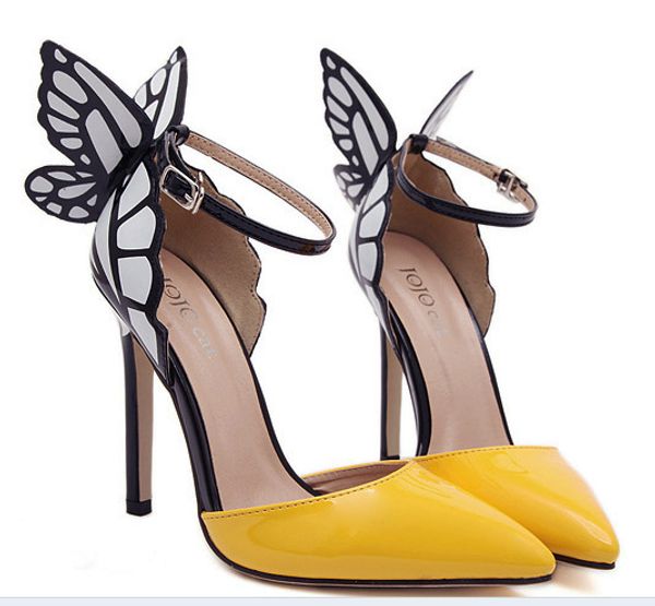 Big Size 2016 wed shoe Thin High Heels Women Pumps 8/11cm ,Butterfly Heels Sandals,Sexy Shoes for bride Party yellow purple black
Big Size 2016 wed shoe Thin High Heels Women Pumps 8/11cm ,Butterfly Heels Sandals,Sexy Shoes for bride Party yellow purple black