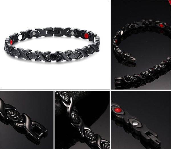 black healing energy negative ion infrared stainless steel germanium magnetic bracelet brithday gift health bracelet b834s
black healing energy negative ion infrared stainless steel germanium magnetic bracelet brithday gift health bracelet b834s