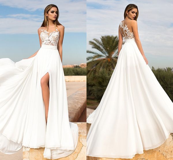 новый летний пляж boho a-line свадебные платья дешевые прозрачные кружевные аппликации кружева аппликации лиф шифоновое свадебное платье, White
новый летний пляж boho a-line свадебные платья дешевые прозрачные кружевные аппликации кружева аппликации лиф шифоновое свадебное платье, White