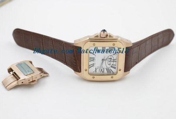 new style men golden case 100 lx luxury watches wristwatch caliber automatic movement mechanical white dial black leather hands wristwatch, Slivery;brown
new style men golden case 100 lx luxury watches wristwatch caliber automatic movement mechanical white dial black leather hands wristwatch, Slivery;brown