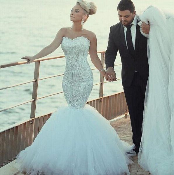 2017 luxury mermaid wedding dresses sequins lace sweetheart tulle sweep train white trumpet wedding bridal gowns
2017 luxury mermaid wedding dresses sequins lace sweetheart tulle sweep train white trumpet wedding bridal gowns