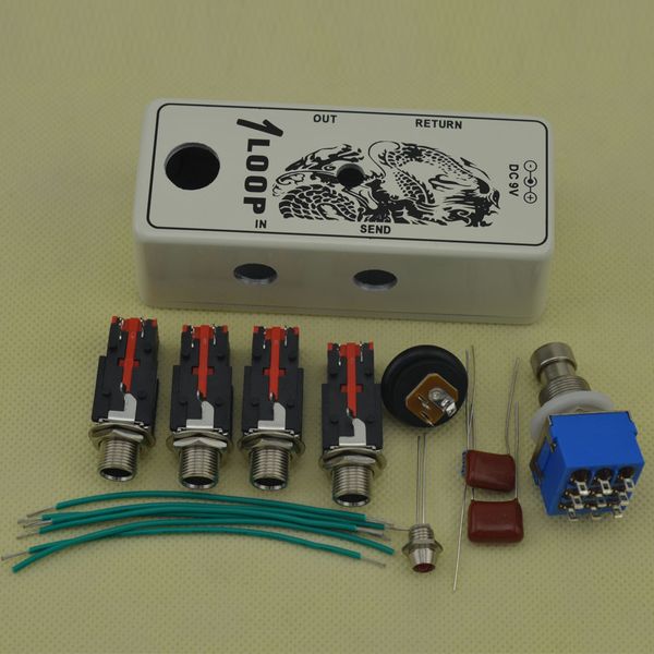 

НОВЫЙ DIY Mini True Bypass Педаль Эффектов Looper Гитара Педаль Эффектов Looper Switch Kits Белый