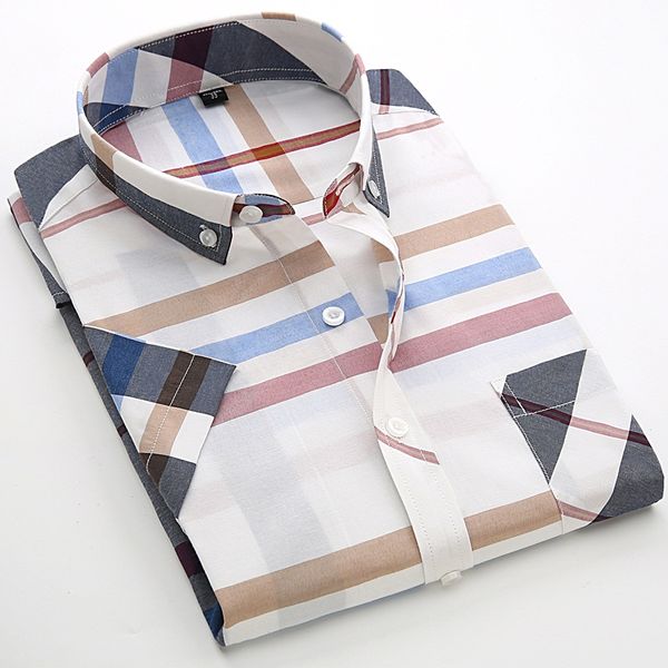 wholesale-summer 2016 men's casual short sleeve button-down checkered plaid shirts classic-fit cotton blend unelastic striped shirt, White;black
wholesale-summer 2016 men's casual short sleeve button-down checkered plaid shirts classic-fit cotton blend unelastic striped shirt, White;black